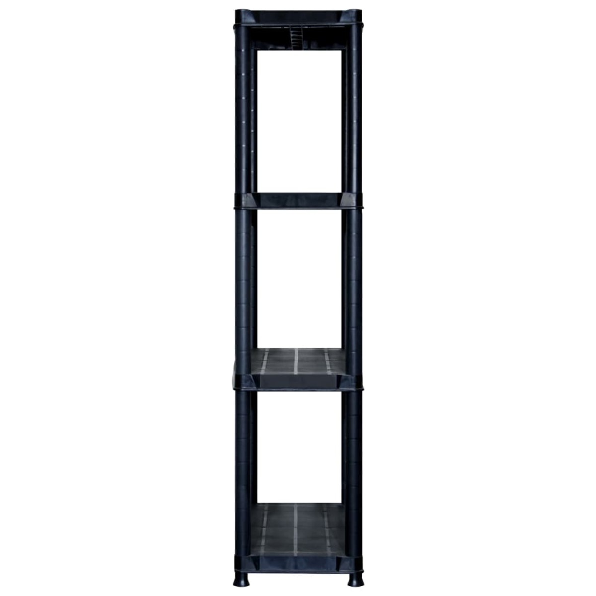 vidaXL Ραφιέρα Αποθήκευσης 4 Επιπέδων Μαύρη 183x30,5x130 εκ. Πλαστική