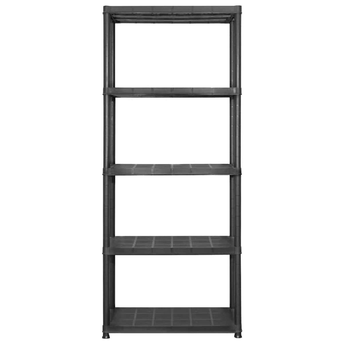vidaXL Ραφιέρα Αποθήκευσης 5 Επιπέδων Μαύρη 213x38x170 εκ. Πλαστική