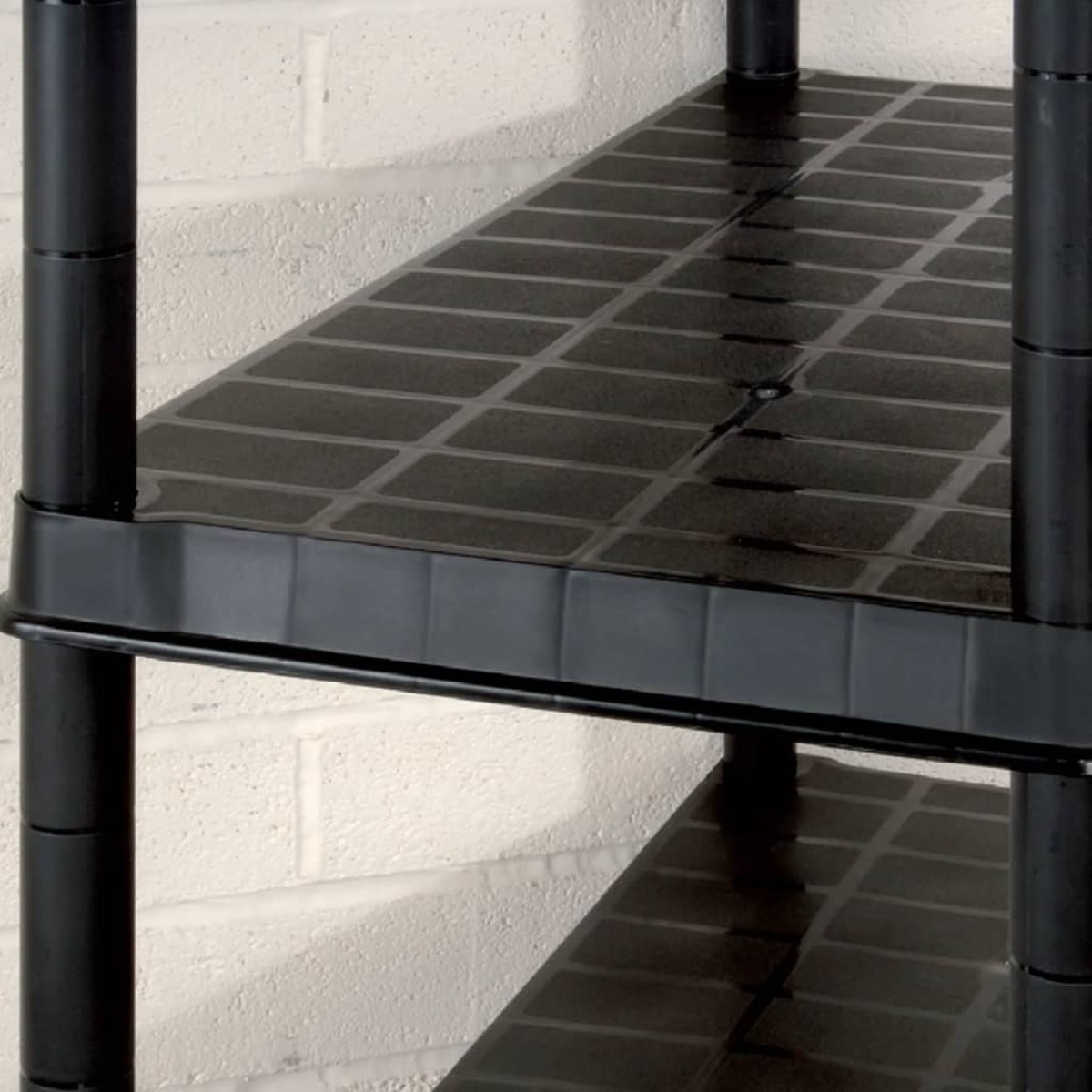 vidaXL Ραφιέρα Αποθήκευσης 5 Επιπέδων Μαύρη 255x40x185 εκ. Πλαστική