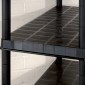 vidaXL Ραφιέρα Αποθήκευσης 5 Επιπέδων Μαύρη 255x40x185 εκ. Πλαστική