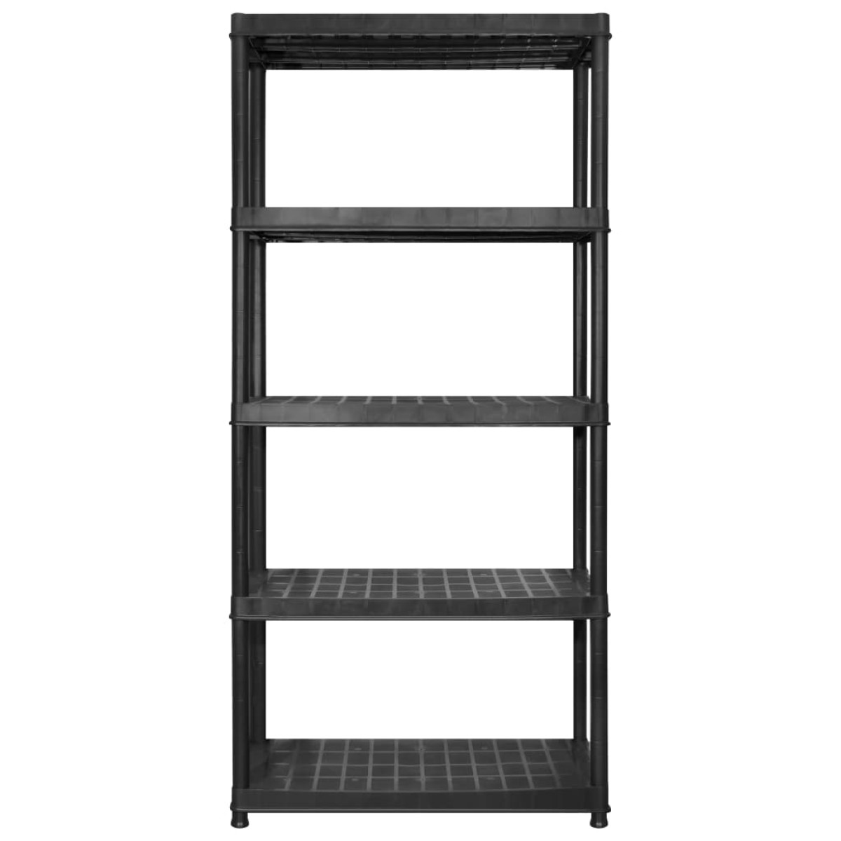 vidaXL Ραφιέρα Αποθήκευσης 5 Επιπέδων Μαύρη 340x40x185 εκ. Πλαστική