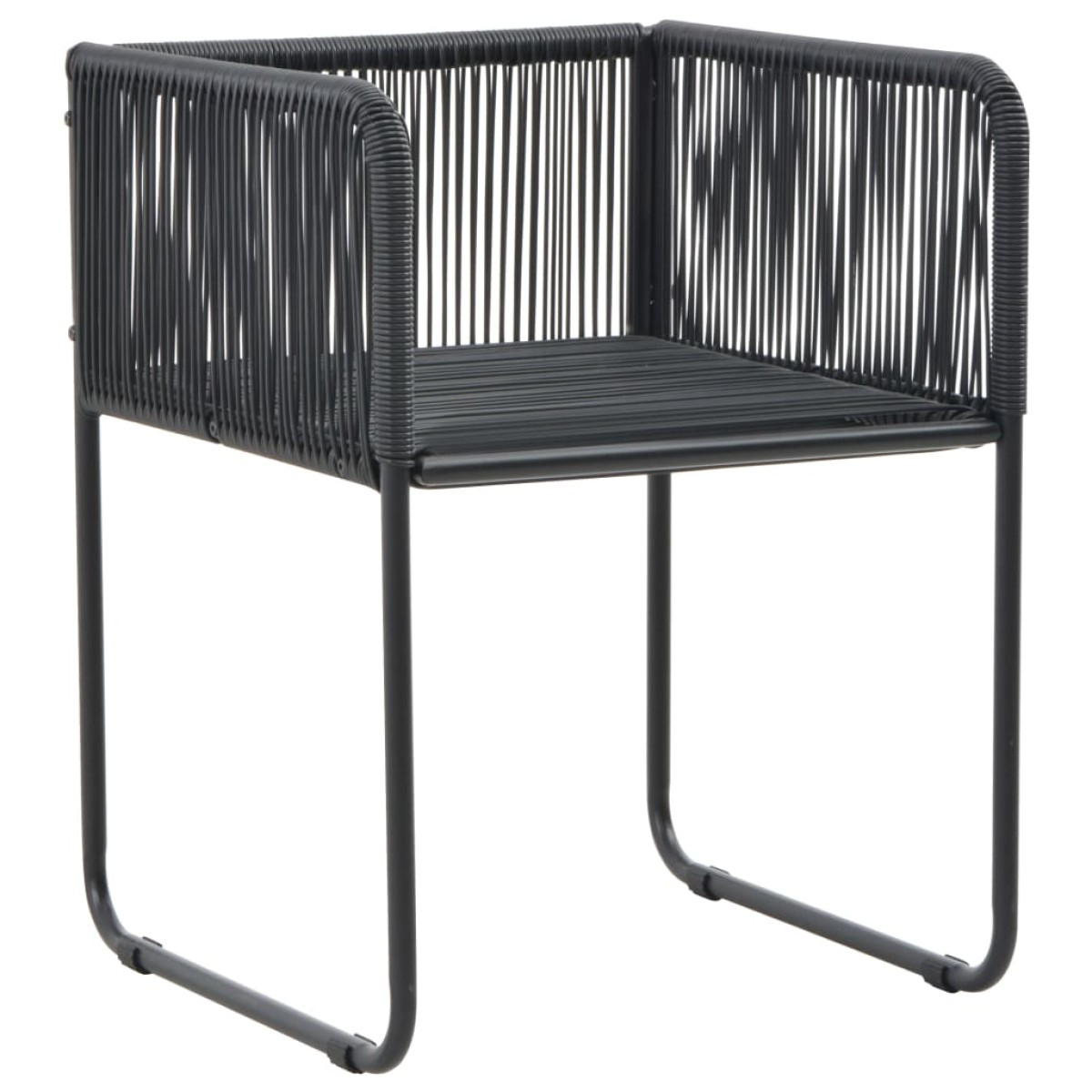 vidaXL Σετ Τραπεζαρίας Κήπου 9 τεμ. Μαύρο από Ρατάν PVC