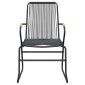 vidaXL Σετ Τραπεζαρίας Κήπου 3 Τεμαχίων Μαύρο από Ρατάν PVC