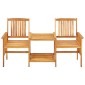 vidaXL Καρέκλες Κήπου από Μασίφ Ξύλο Ακακίας με Τραπέζι και Μαξιλάρια