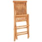 vidaXL Σετ Επίπλων Mπιστρό 3 τεμ. Μασίφ Ξύλο Teak με Taupe Μαξιλάρια