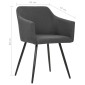 vidaXL Καρέκλες Τραπεζαρίας 6 τεμ Σκ. Γκρι Υφασμάτινες