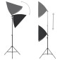vidaXL Κιτ Φωτογραφικού Στούντιο Softbox με Φώτα, Φόντο & Ανακλαστήρα