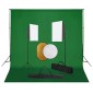 vidaXL Κιτ Φωτογραφικού Στούντιο Softbox με Φώτα, Φόντο & Ανακλαστήρα