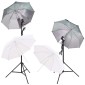 vidaXL Κιτ Φωτογραφικού Στούντιο με Softbox,Ομπρέλες,Φόντο&Ανακλαστήρα