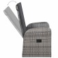 vidaXL Σετ Τραπεζαρίας Κήπου 7 Τεμαχίων Γκρι