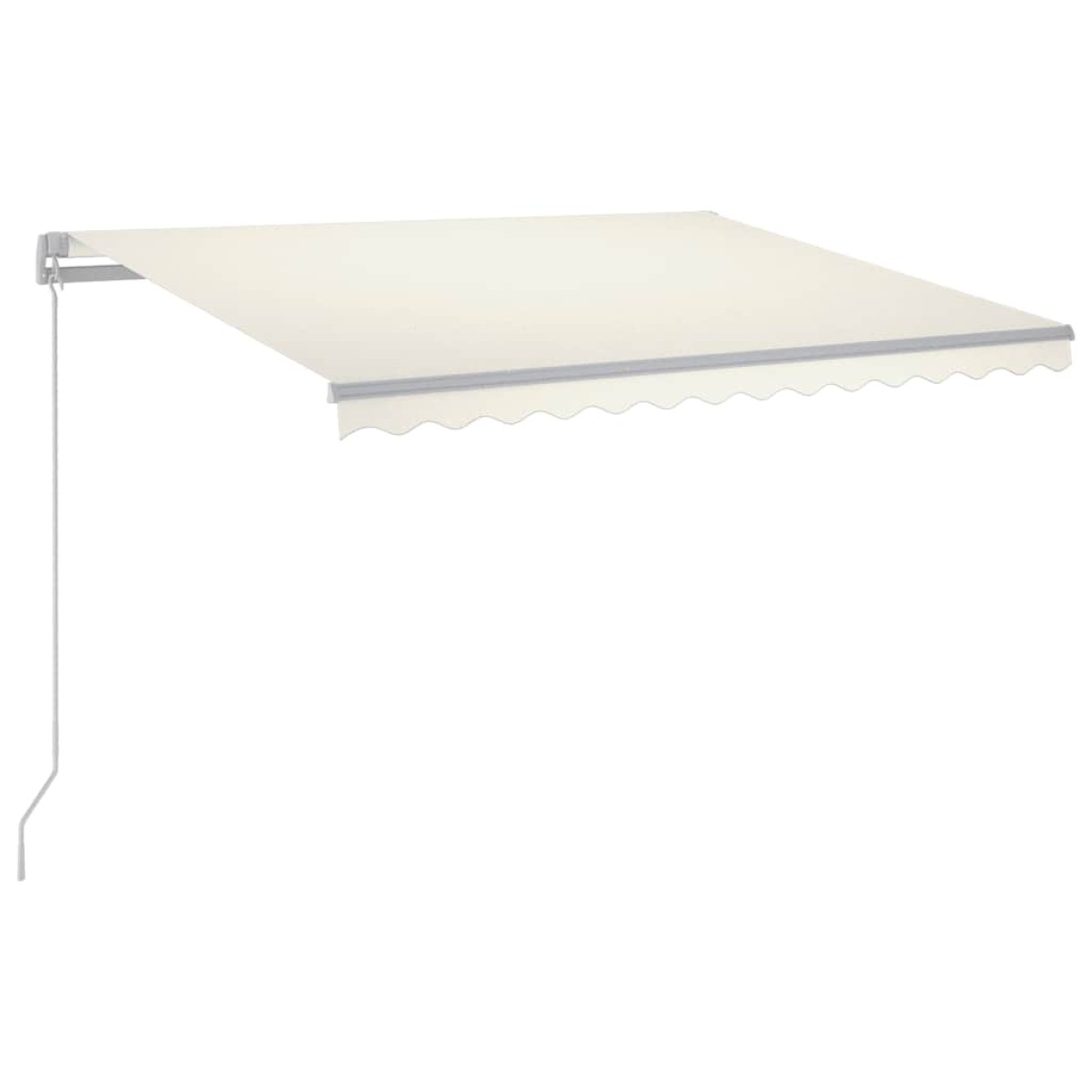 vidaXL Τέντα Συρόμενη Χειροκίνητη με LED Κρεμ 300 x 250 εκ.