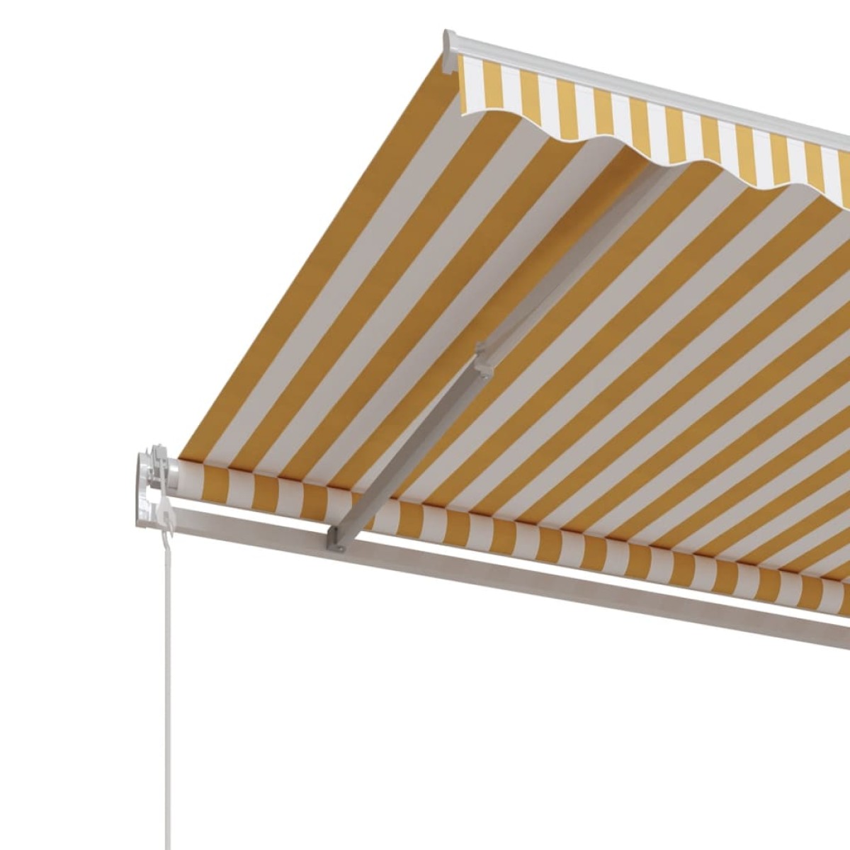 vidaXL Τέντα Συρόμενη Αυτόματη Κίτρινο / Λευκό 350 x 250 εκ.