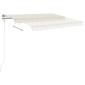 vidaXL Τέντα Αυτόματη με LED & Αισθητήρα Ανέμου Κρεμ 350x250 εκ.