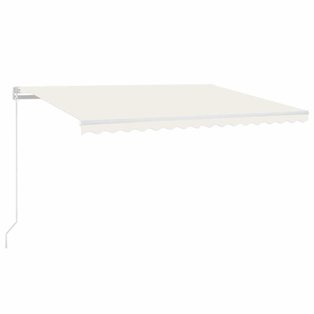 vidaXL Τέντα Συρόμενη Χειροκίνητη με LED Κρεμ 400 x 300 εκ.