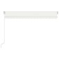 vidaXL Τέντα Συρόμενη Χειροκίνητη με LED Κρεμ 400 x 300 εκ.