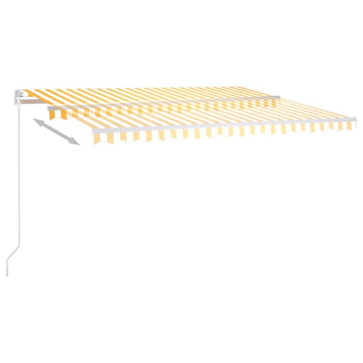 vidaXL Τέντα Συρόμενη Αυτόματη Kίτρινο / Λευκό 450 x 300 εκ.