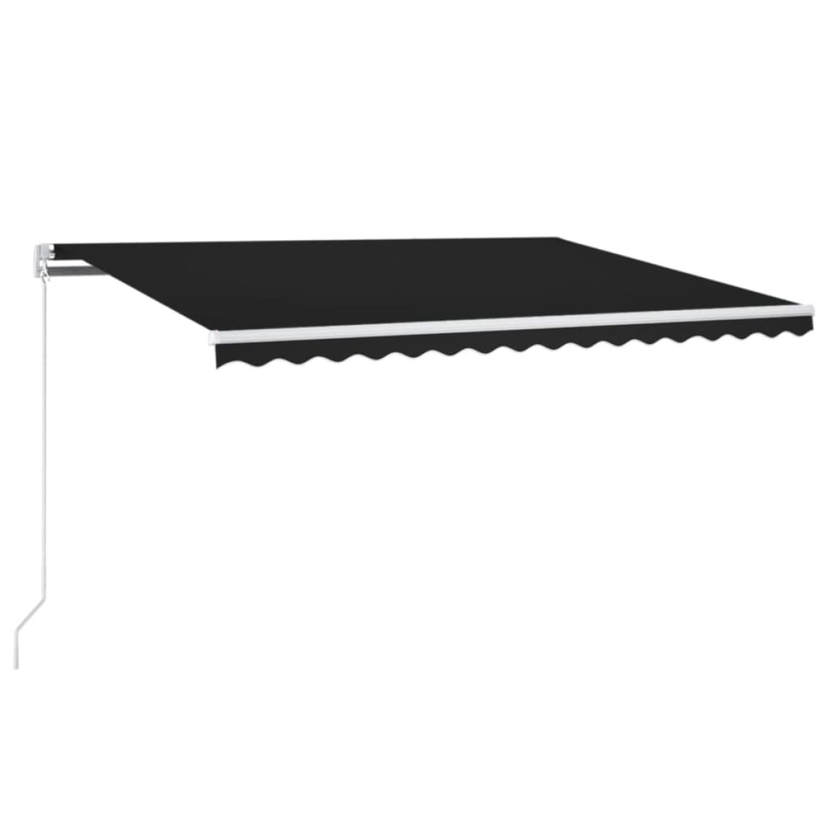 vidaXL Τέντα Συρόμενη Χειροκίνητη με LED Ανθρακί 400 x 350 εκ.