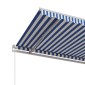 vidaXL Τέντα Συρόμενη Αυτόματη Μπλε / Λευκό 400 x 350 εκ.
