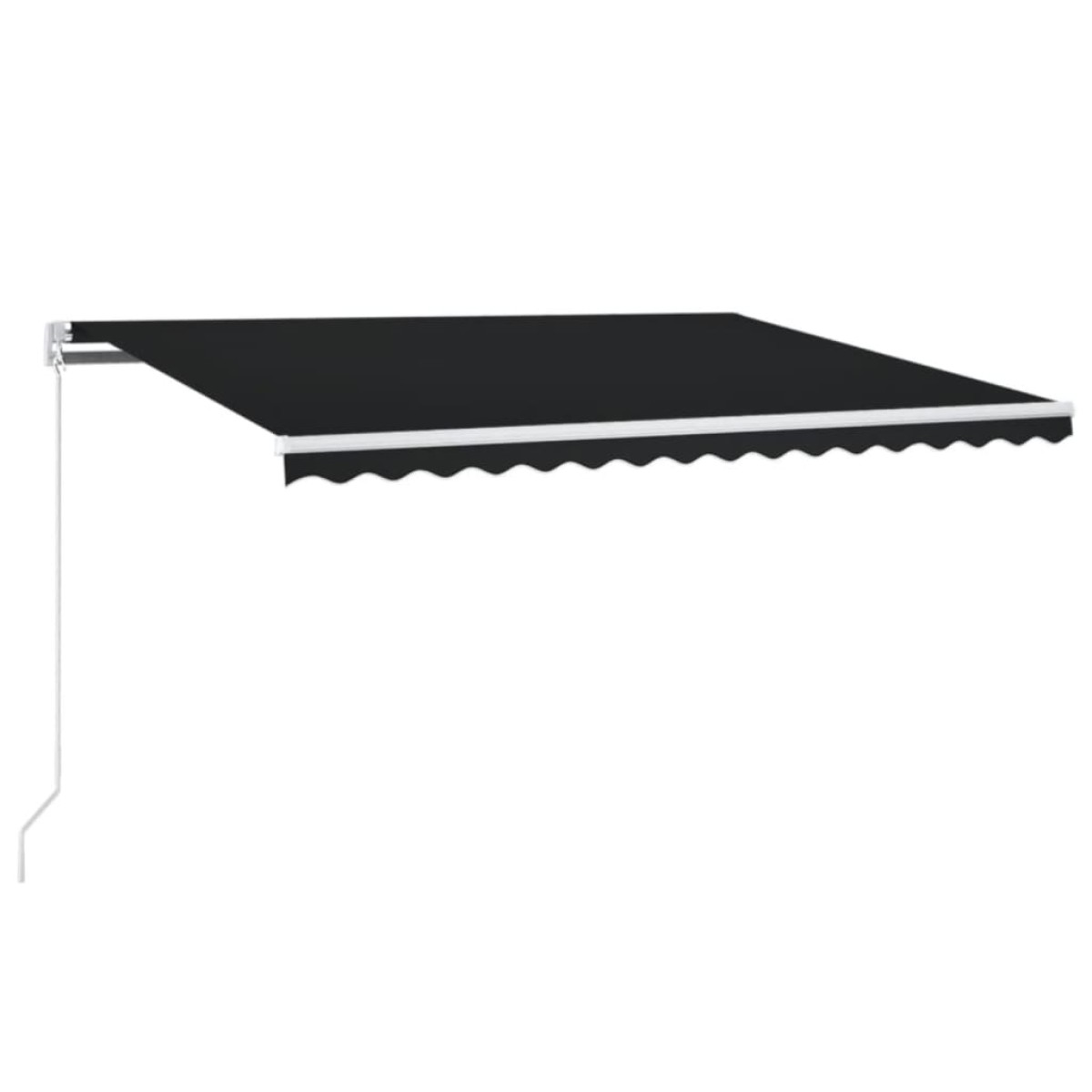 vidaXL Τέντα Συρόμενη Χειροκίνητη Ανθρακί 450 x 350 εκ.