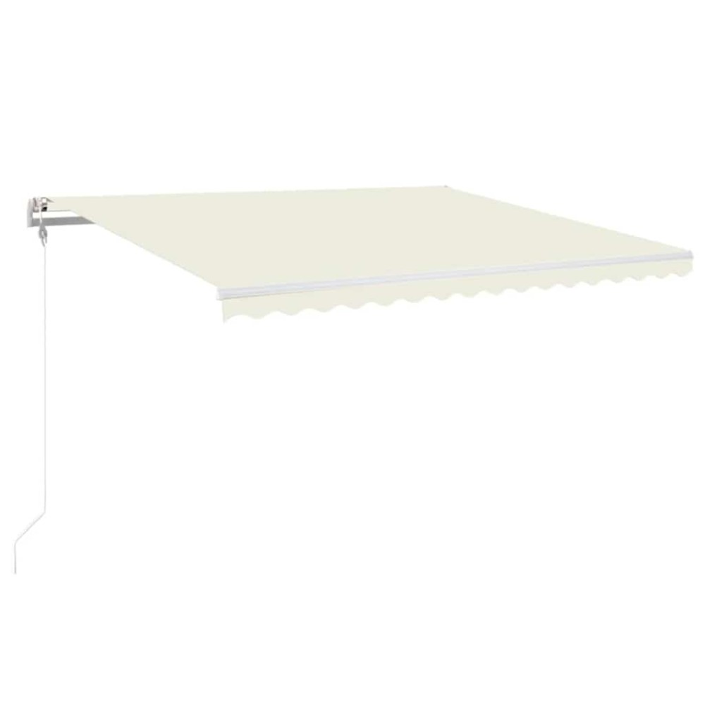 vidaXL Τέντα Αυτόματη με LED & Αισθητήρα Ανέμου Κρεμ 450 x 350 εκ.