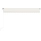 vidaXL Τέντα Αυτόματη με LED & Αισθητήρα Ανέμου Κρεμ 450 x 350 εκ.