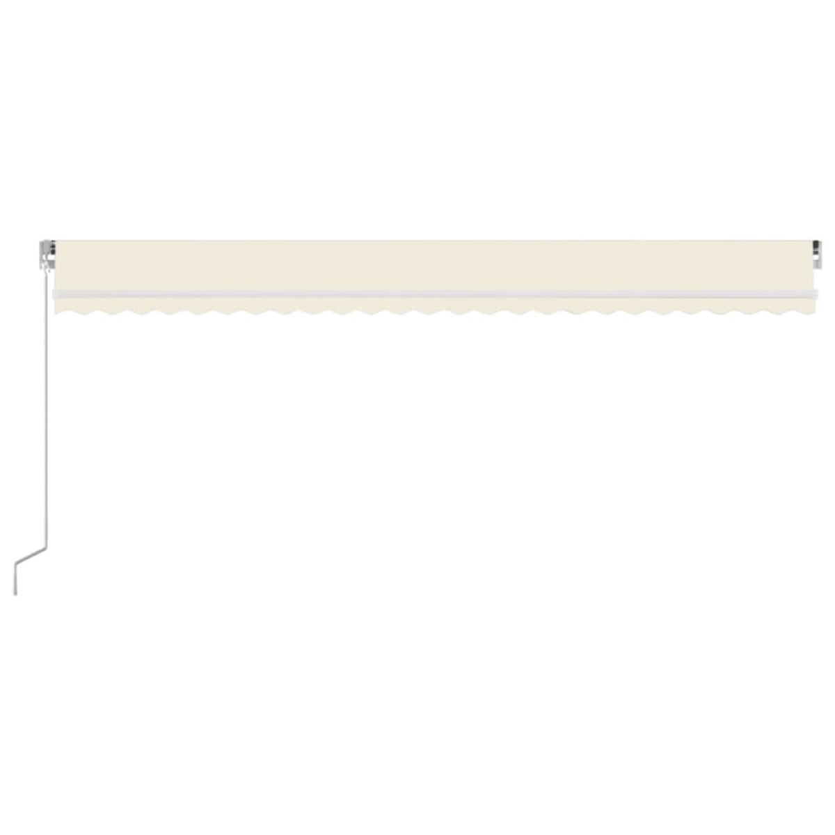 vidaXL Τέντα Συρόμενη Χειροκίνητη με LED Κρεμ 600 x 350 εκ.