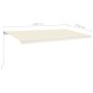 vidaXL Τέντα Συρόμενη Χειροκίνητη με LED Κρεμ 600 x 350 εκ.