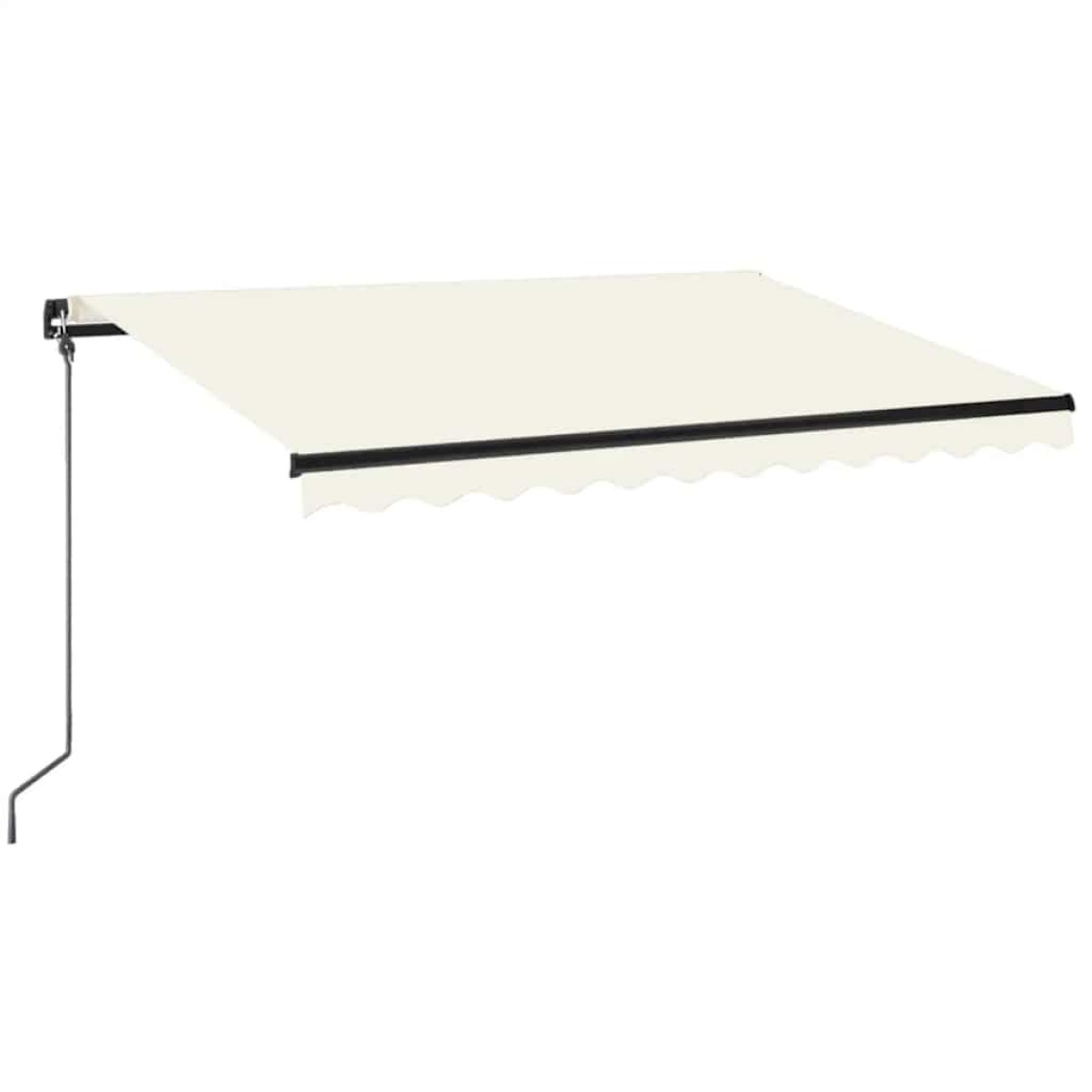 vidaXL Τέντα Συρόμενη Χειροκίνητη με LED Κρεμ 350 x 250 εκ.