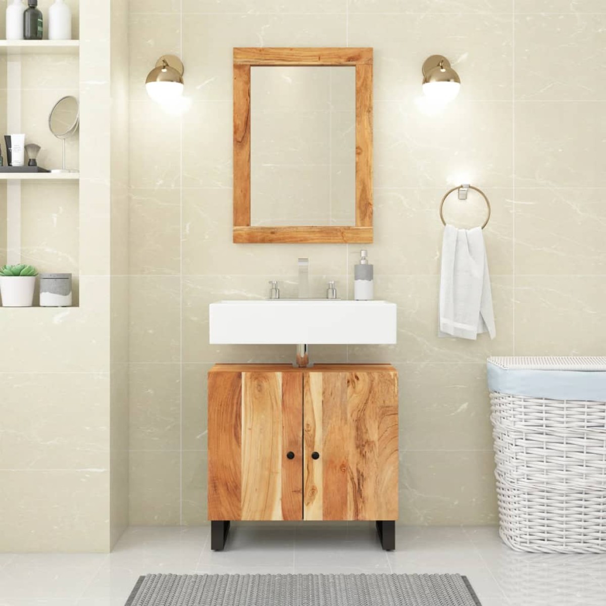 vidaXL Τέντα Συρόμενη Αυτόματη Μπλε / Λευκό 450 x 350 εκ.