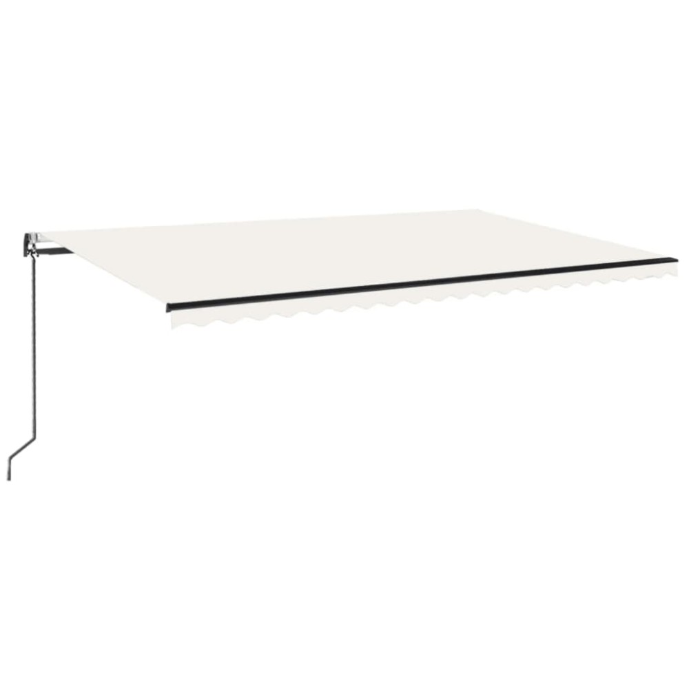 vidaXL Τέντα Αυτόματη με LED & Αισθητήρα Ανέμου Κρεμ 500x350 εκ.
