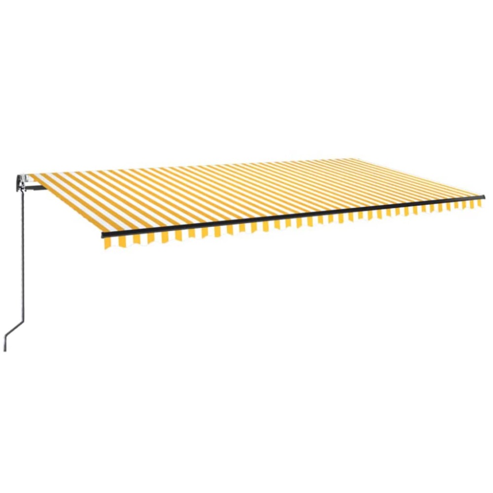 vidaXL Τέντα Συρόμενη Αυτόματη Κίτρινο / Λευκό 600x350 εκ.