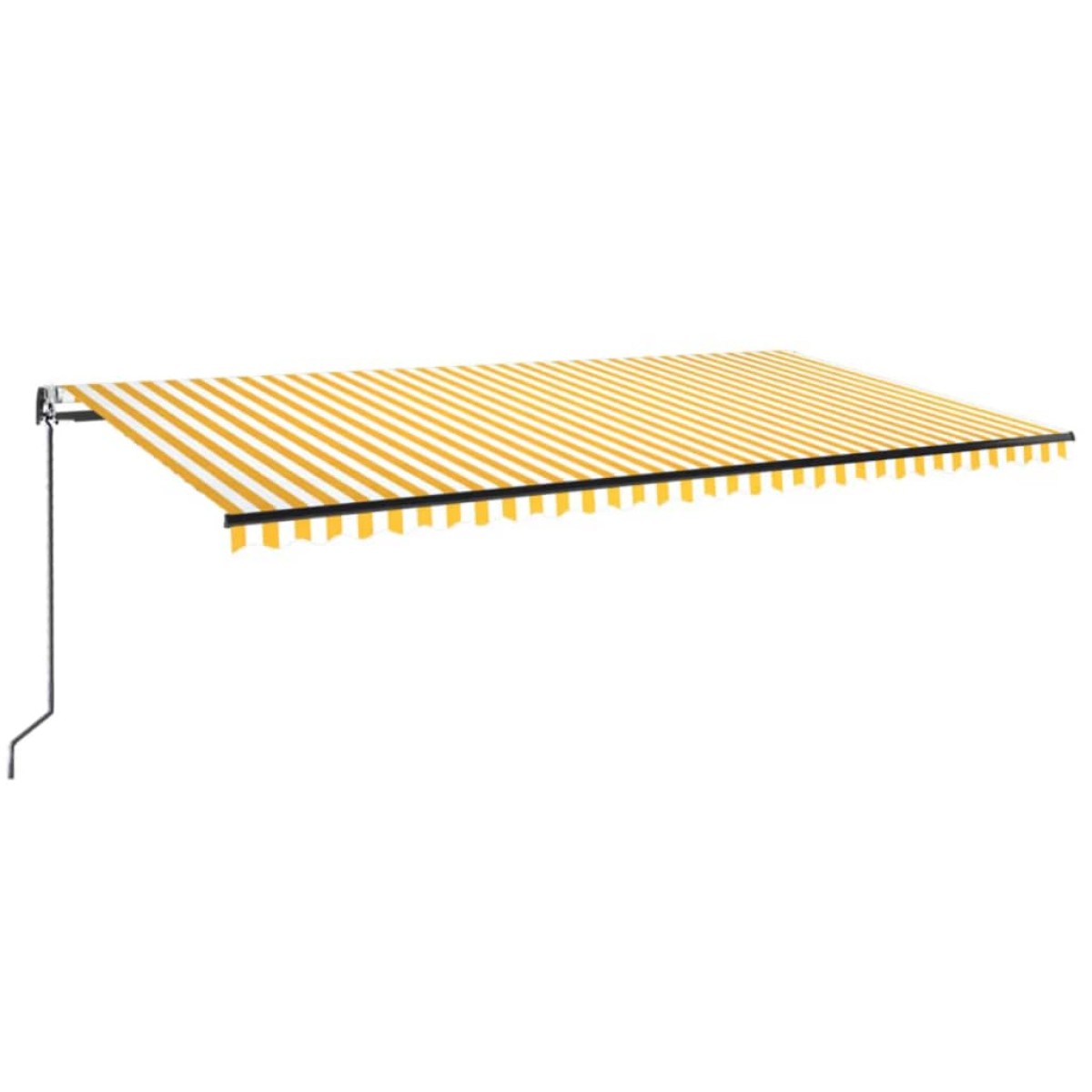 vidaXL Τέντα Συρόμενη Αυτόματη Κίτρινο / Λευκό 600x350 εκ.