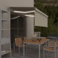 vidaXL Τέντα Αυτόματη με Σκίαστρο/LED και Αισθ. Ανέμου Κρεμ 3,5 x 2,5μ