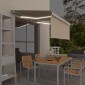 vidaXL Τέντα Συρόμενη Χειροκίνητη με Σκίαστρο & LED Κρεμ 3 x 2,5 μ.