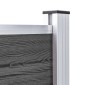 vidaXL Σετ Πάνελ Περίφραξης Μαύρο 353 x 105 εκ. από WPC