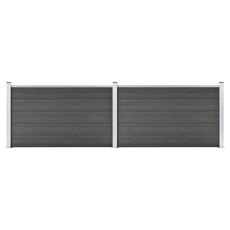 vidaXL Σετ Πάνελ Περίφραξης Μαύρο 353 x 105 εκ. από WPC