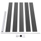 vidaXL Σετ Πάνελ Περίφραξης Μαύρο 526 x 105 εκ. από WPC