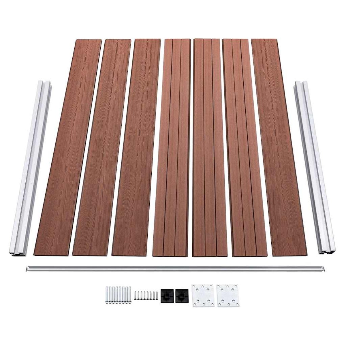 vidaXL Σετ Πάνελ Περίφραξης Καφέ 353 x 146 εκ. από WPC