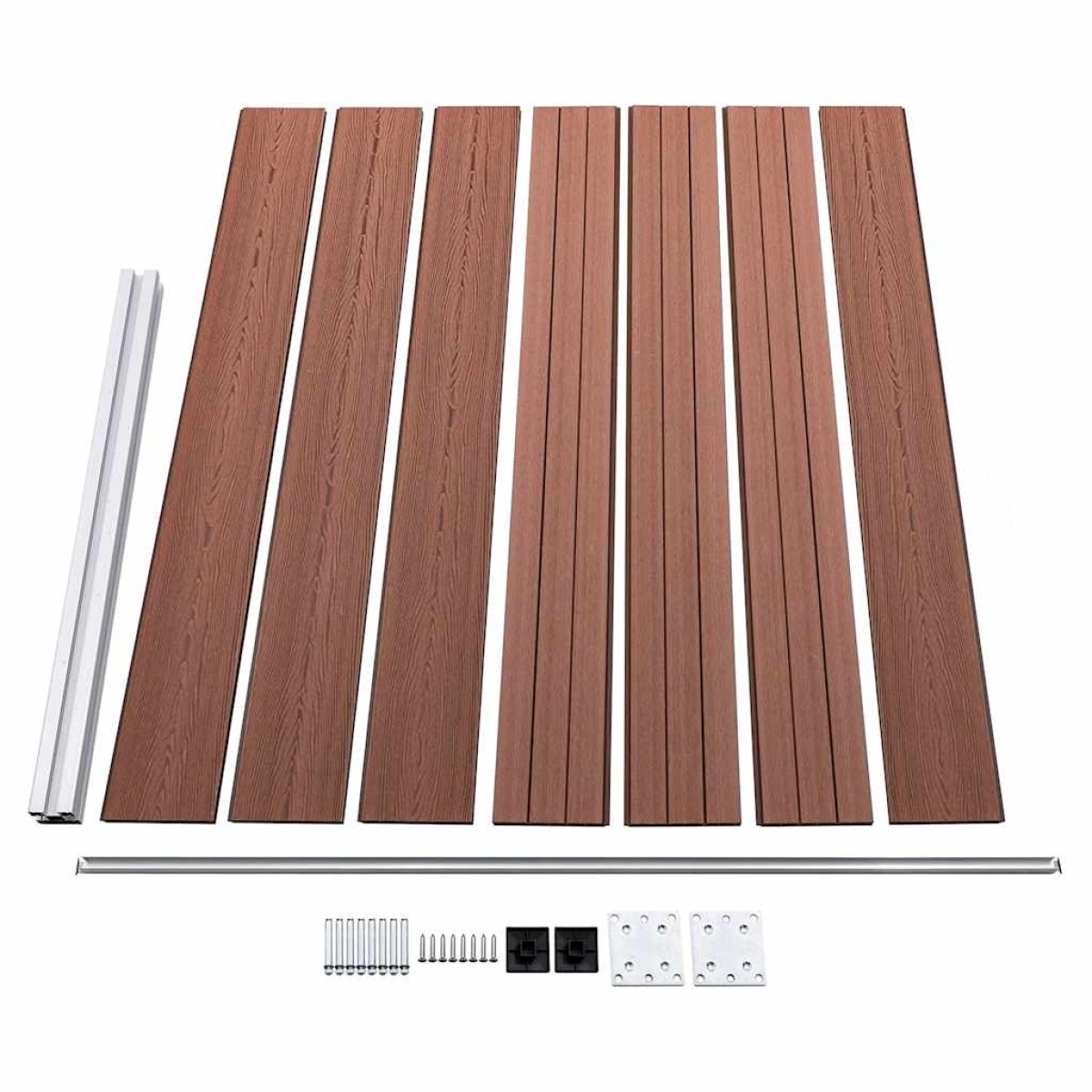 vidaXL Σετ Πάνελ Περίφραξης Καφέ 353 x 146 εκ. από WPC