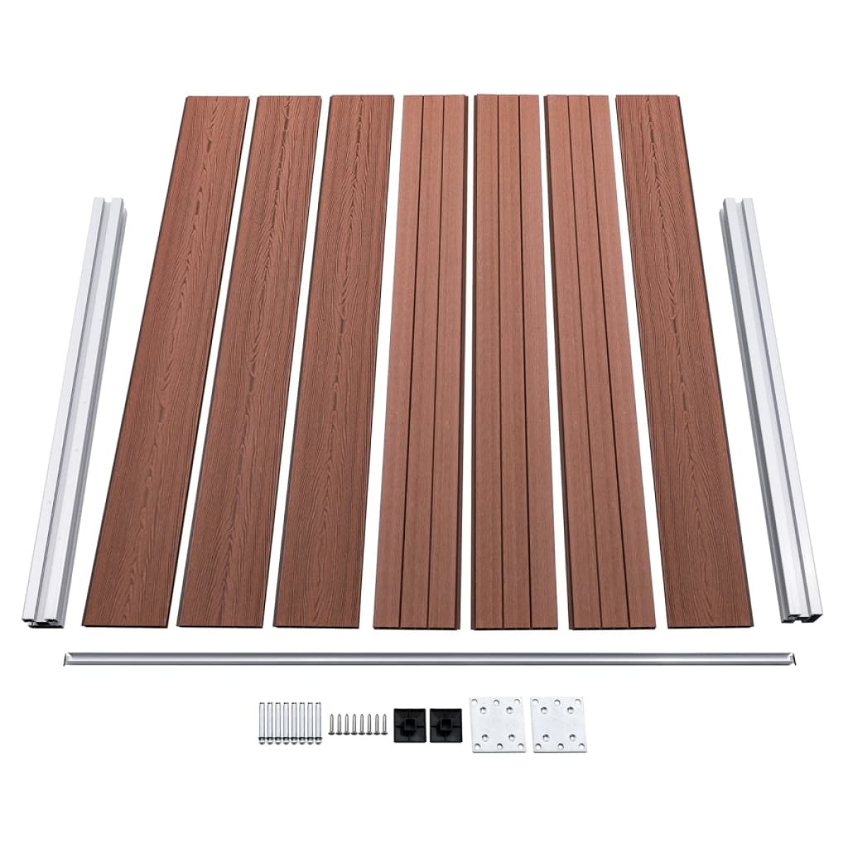 vidaXL Σετ Πάνελ Περίφραξης Καφέ 526 x 146 εκ. από WPC