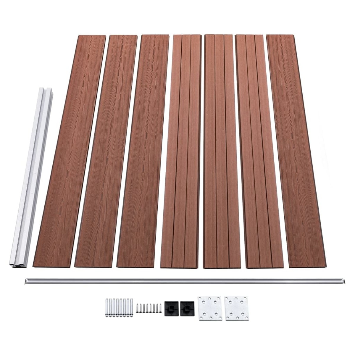 vidaXL Σετ Πάνελ Περίφραξης Καφέ 872 x 146 εκ. από WPC