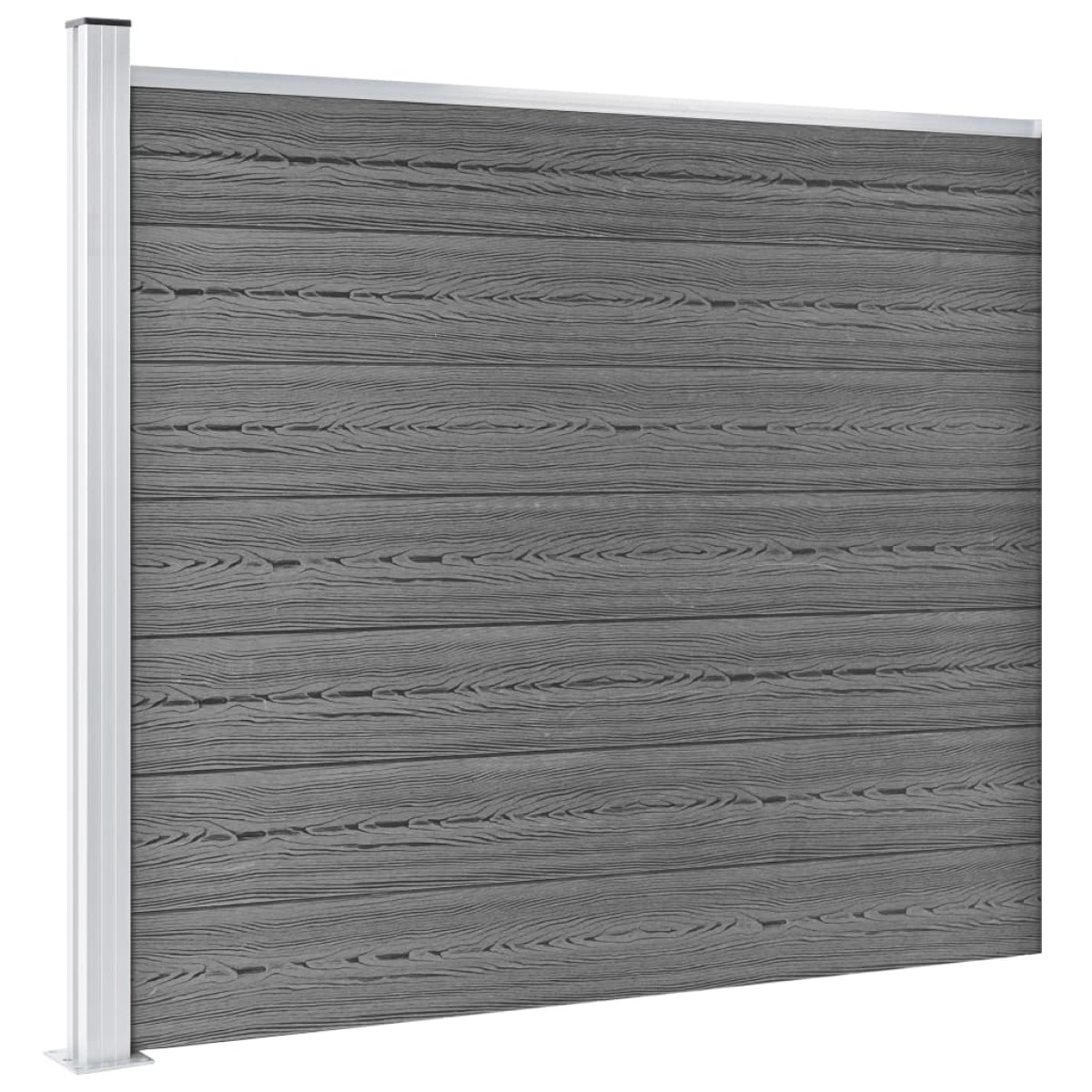vidaXL Σετ Πάνελ Περίφραξης Γκρι 353 x 146 εκ. από WPC