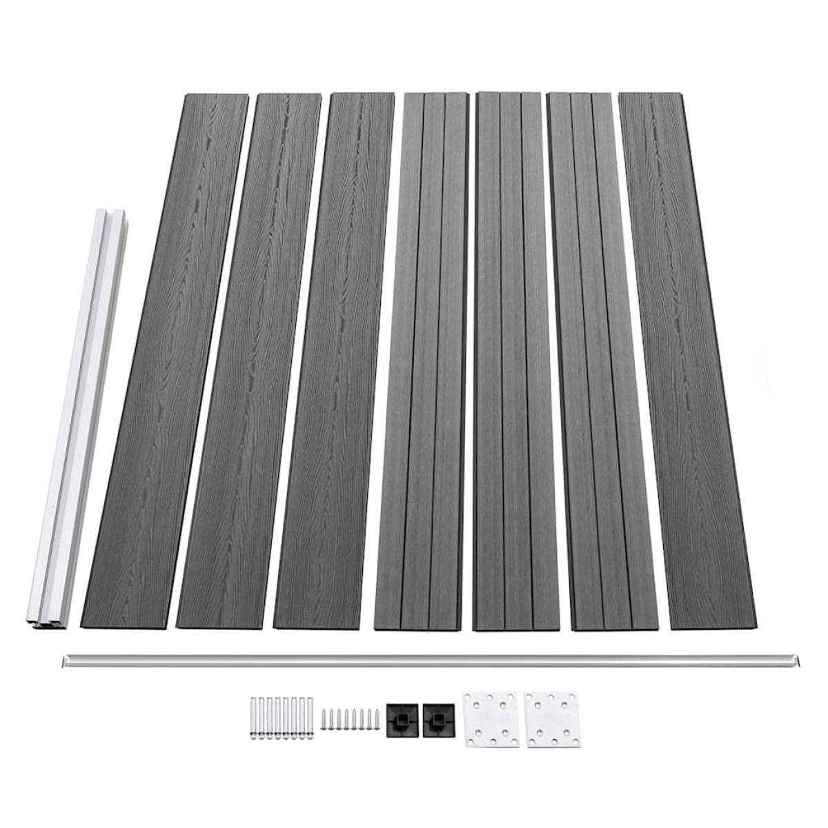 vidaXL Σετ Πάνελ Περίφραξης Γκρι 526 x 146 εκ. από WPC