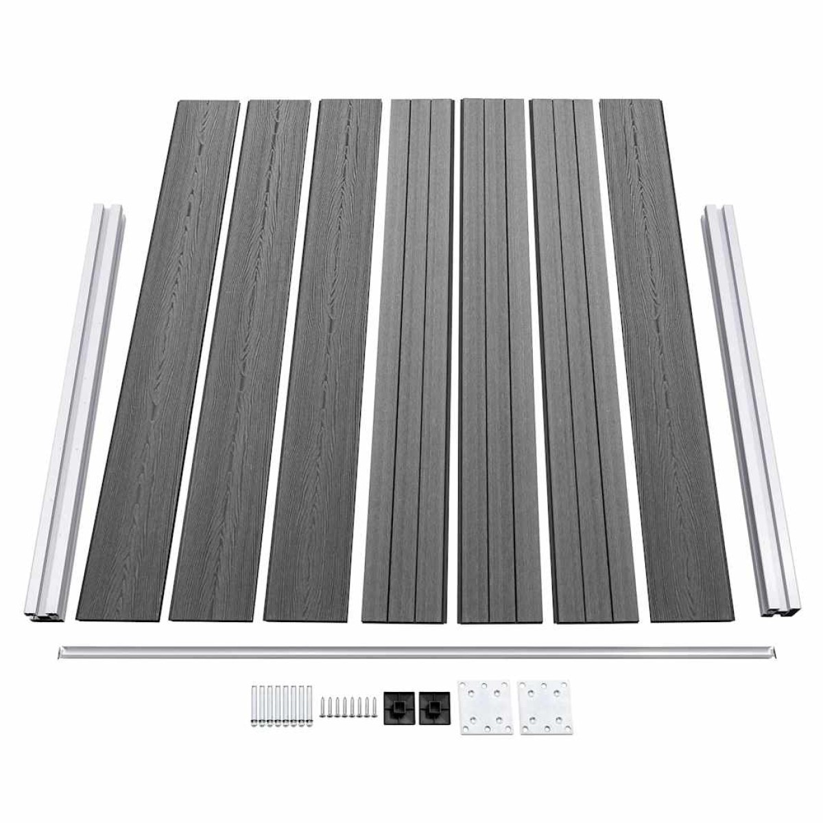 vidaXL Σετ Πάνελ Περίφραξης Γκρι 526 x 146 εκ. από WPC