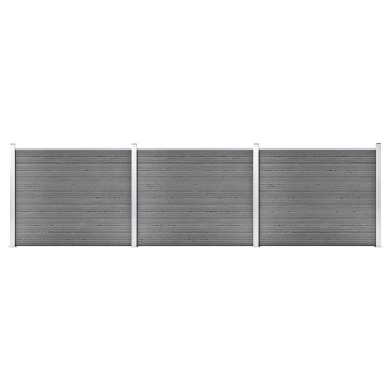vidaXL Σετ Πάνελ Περίφραξης Γκρι 526 x 146 εκ. από WPC
