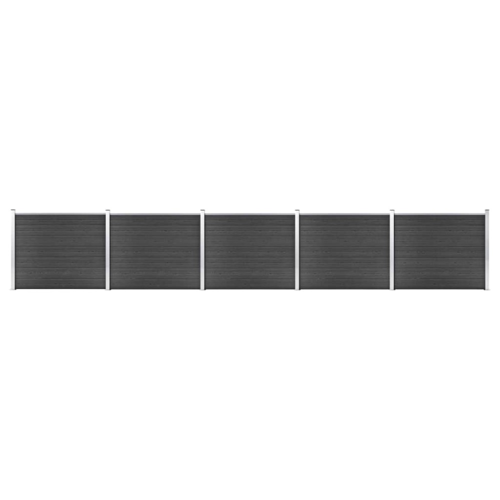 vidaXL Σετ Πάνελ Περίφραξης Γκρι 872 x 146 εκ. από WPC