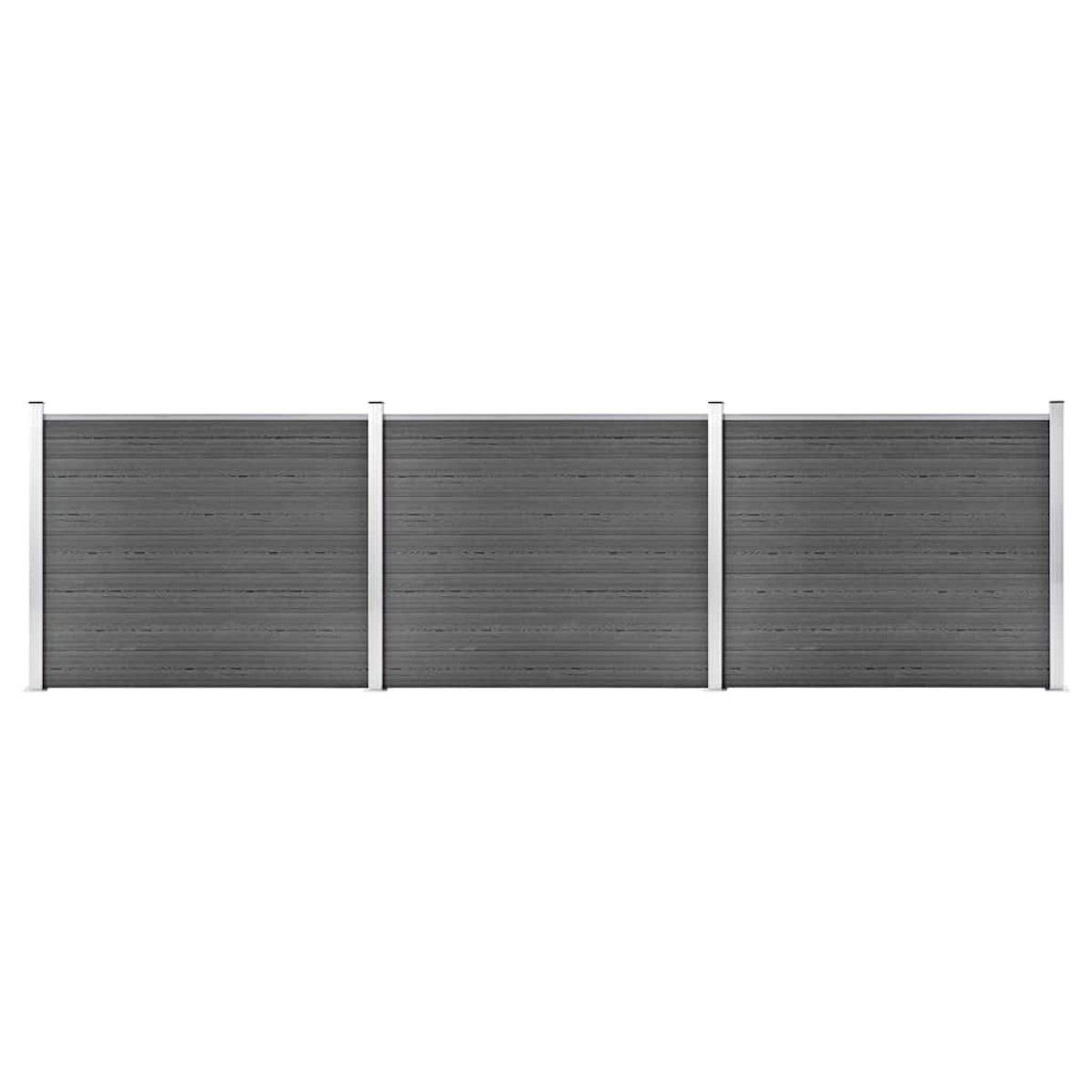 vidaXL Σετ Πάνελ Περίφραξης Μαύρο 526 x 146 εκ. από WPC