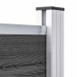 vidaXL Σετ Πάνελ Περίφραξης Μαύρο 526 x 146 εκ. από WPC