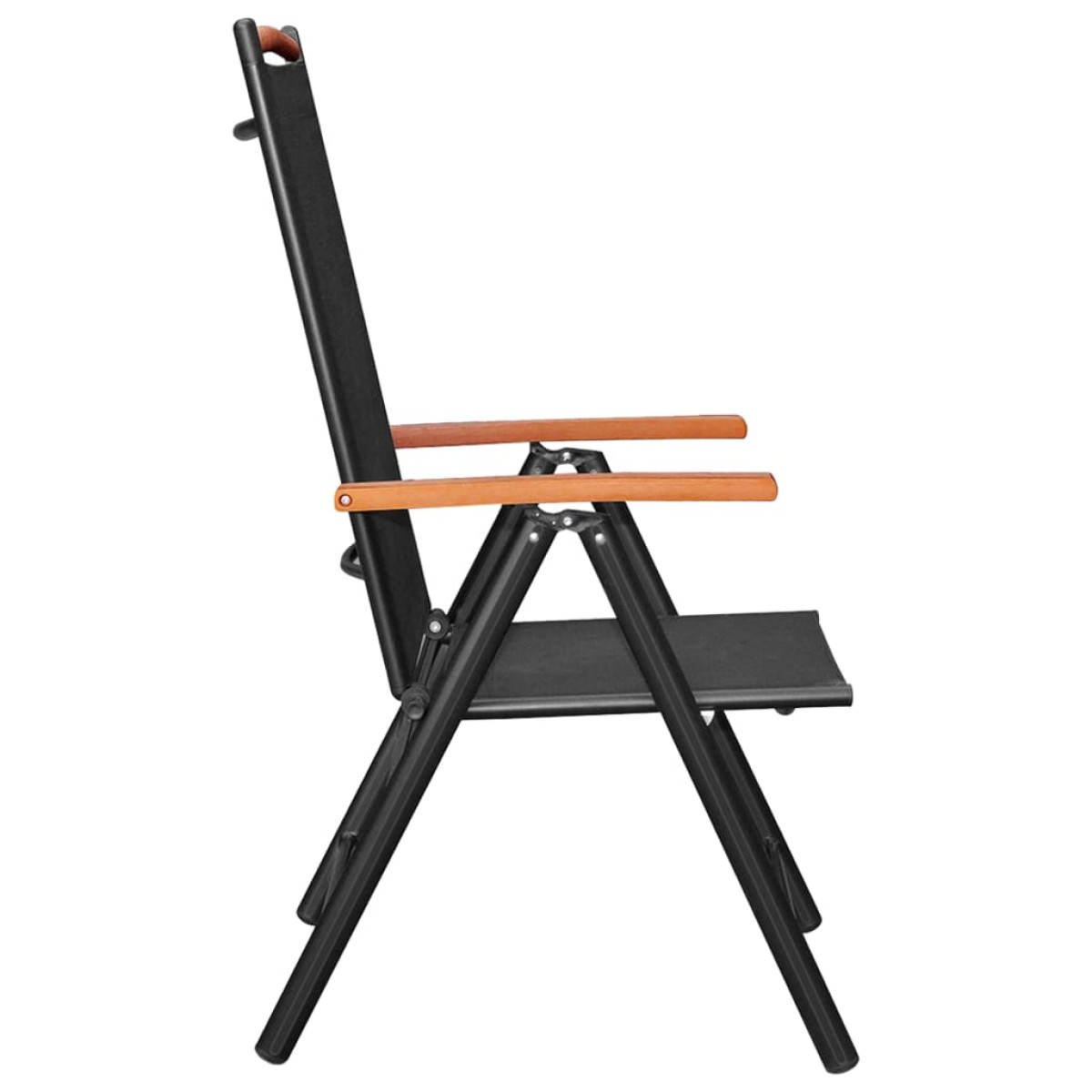 vidaXL Σετ Τραπεζαρίας Κήπου 7 Τεμαχίων Μαύρο από Αλουμίνιο