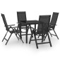 vidaXL Σετ Τραπεζαρίας Κήπου 5 Τεμαχίων Ανθρακί από Αλουμίνιο